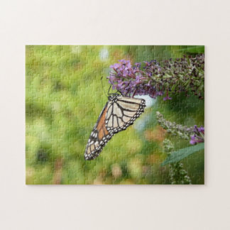 Monarch Butterfly on Purple Butterfly Bush Jigsaw Puzzle