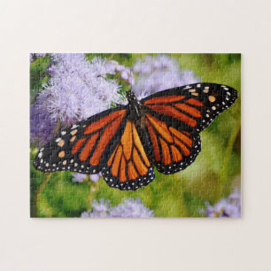 Monarch Butterfly on Purple Flowers Puzzle