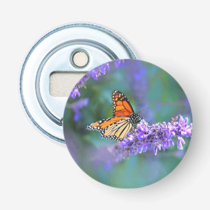 Monarch Butterfly on Purple lilac Flower Bottle Opener