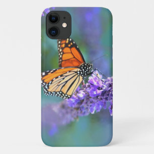 Monarch Butterfly on Purple lilac Flower Case-Mate iPhone Case
