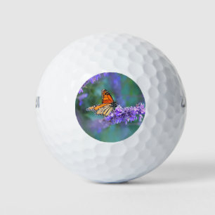Monarch Butterfly on Purple lilac Flower Golf Balls
