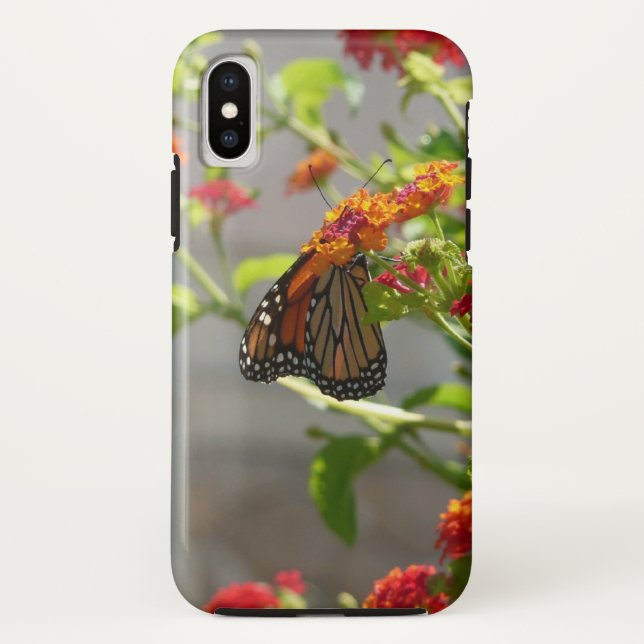Monarch Butterfly on Red Butterfly Bush Case-Mate iPhone Case (Back)