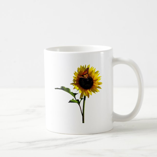 Monarch Butterfly on Sunflower Coffee Mug (Right)