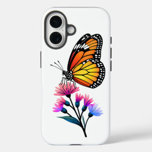 Monarch Butterfly on Wildflowers iPhone 16 Case