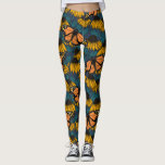 Monarch butterfly on yellow coneflowers leggings<br><div class="desc">Hand-drawn seamless pattern with coneflowers and monarch butterflies.</div>