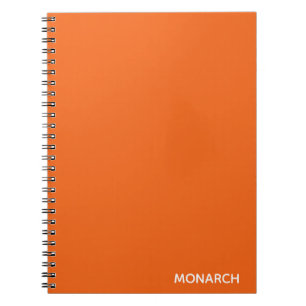 Monarch butterfly orange color name notebook