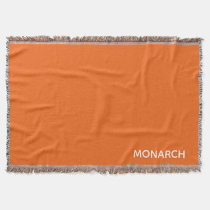Monarch butterfly orange color name throw blanket
