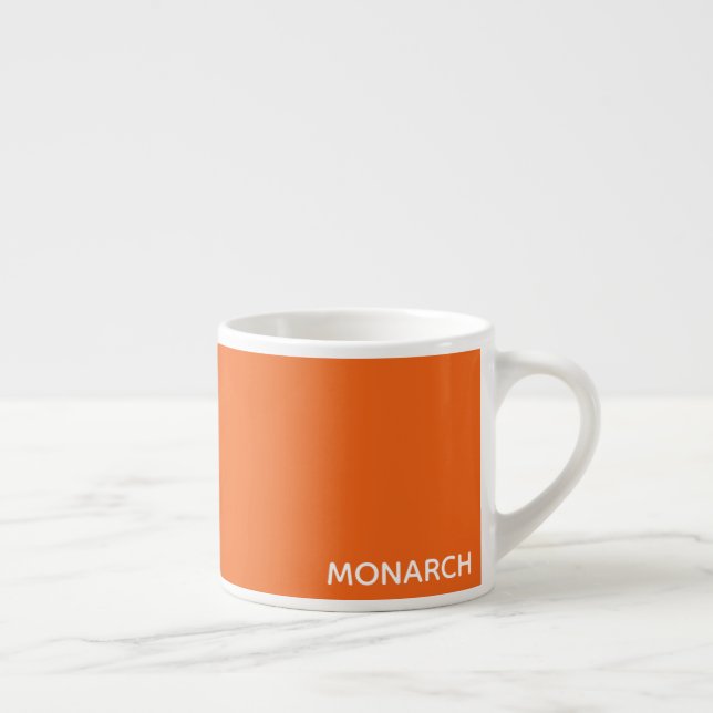Monarch butterfly orange colour name espresso cup (Right)