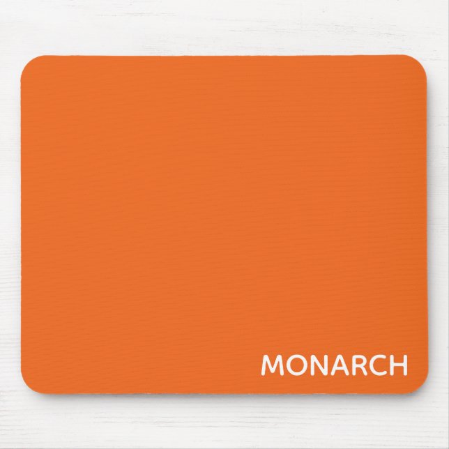Monarch butterfly orange colour name mouse pad (Front)