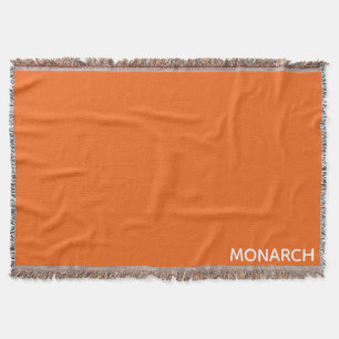 Monarch butterfly orange colour name throw blanket