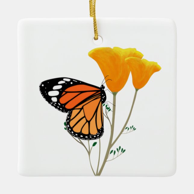 Monarch Butterfly Ornament (Front)