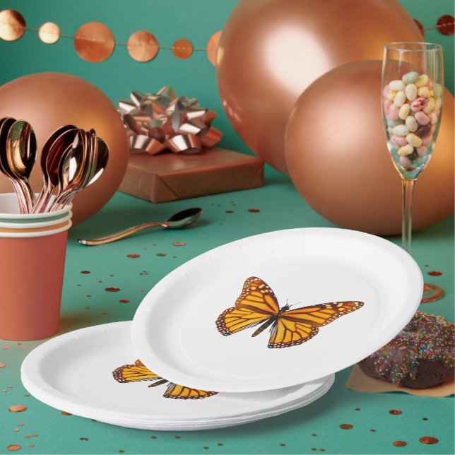 Monarch Butterfly Paper Plate (Multi)