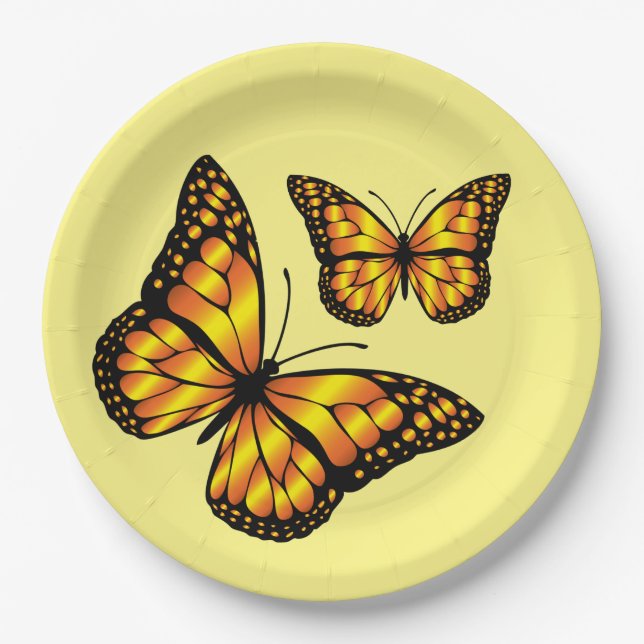 MONARCH BUTTERFLY PAPER PLATE (Front)