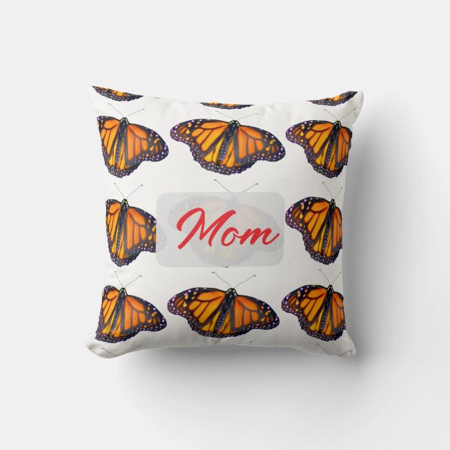 Monarch Butterfly Personal for Mom Cushion (Front)