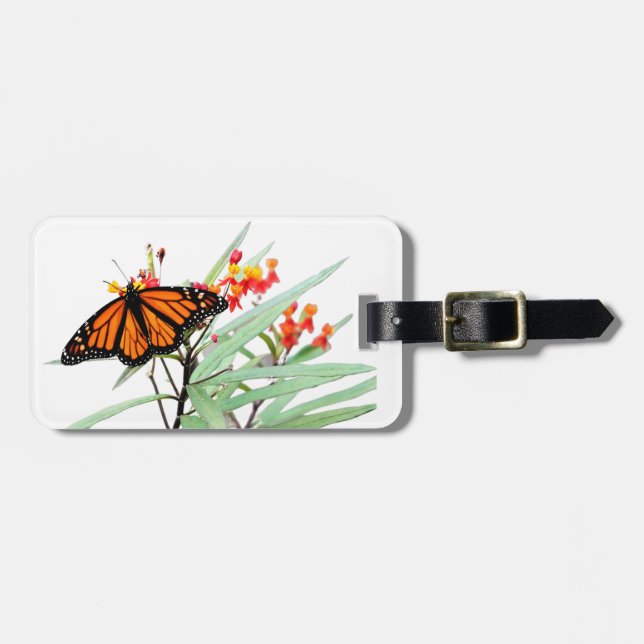 Monarch Butterfly, Personalised  Luggage Tag (Front Horizontal)