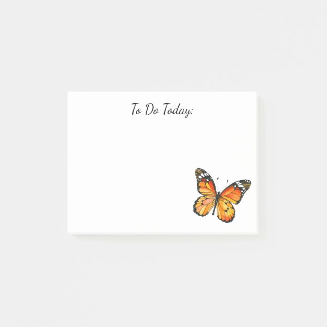 Monarch Butterfly Personalised Post it Notes (Front)