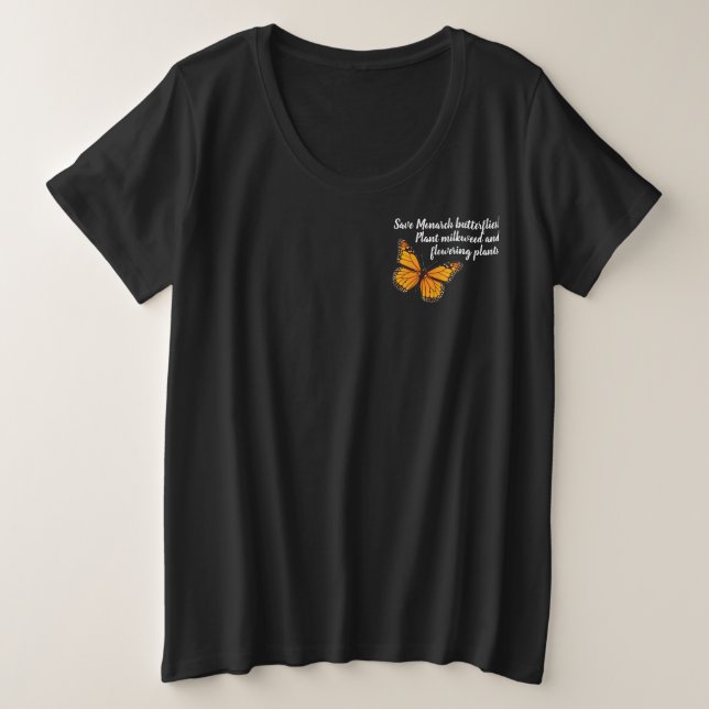 Monarch butterfly plus size T-Shirt (Design Front)