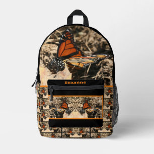 Monarch Butterfly Posing Nature Personalised Printed Backpack