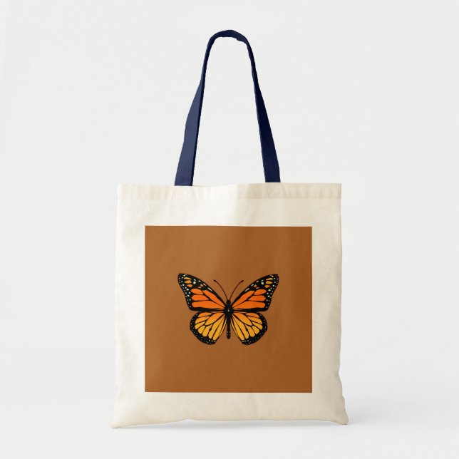 Monarch Butterfly Print Tote Bag (Front)