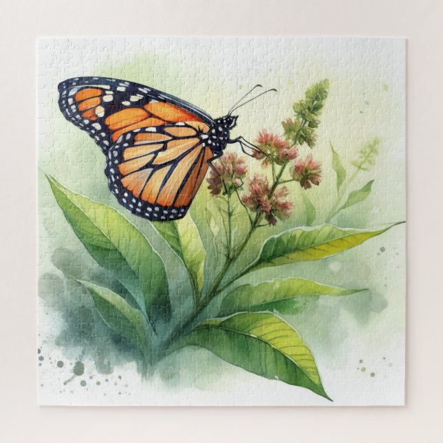 Monarch Butterfly REF260 - Watercolor Jigsaw Puzzle (Vertical)