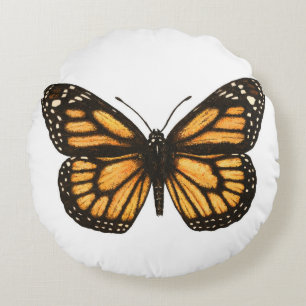 Monarch butterfly round cushion