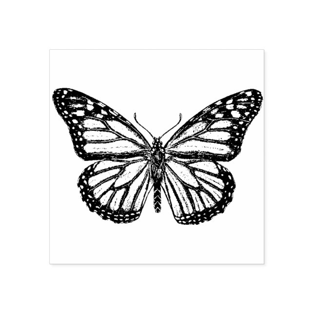 Monarch Butterfly Rubber Stamp (Imprint)