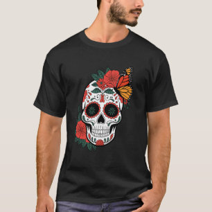 Monarch Butterfly Skull Cinco De Mayo Halloween Me T-Shirt