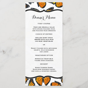 Monarch Butterfly Slim Dinner Menu
