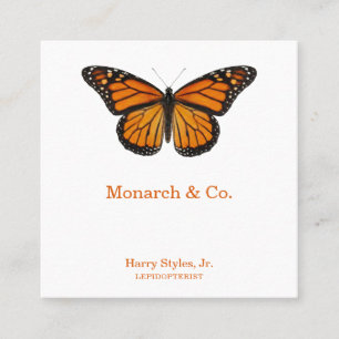 Monarch Butterfly Square Business Card