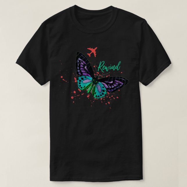 Monarch Butterfly Summer Sky T-Shirt (Design Front)