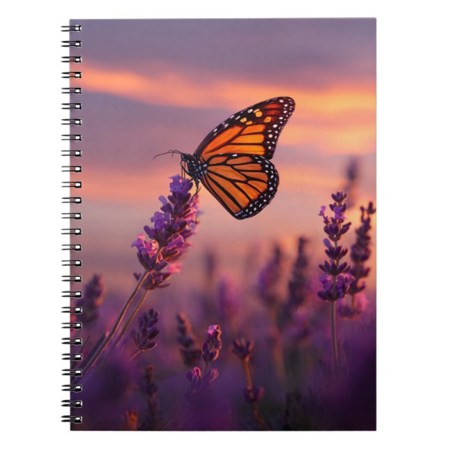 Monarch Butterfly Sunset Notebook (Front)
