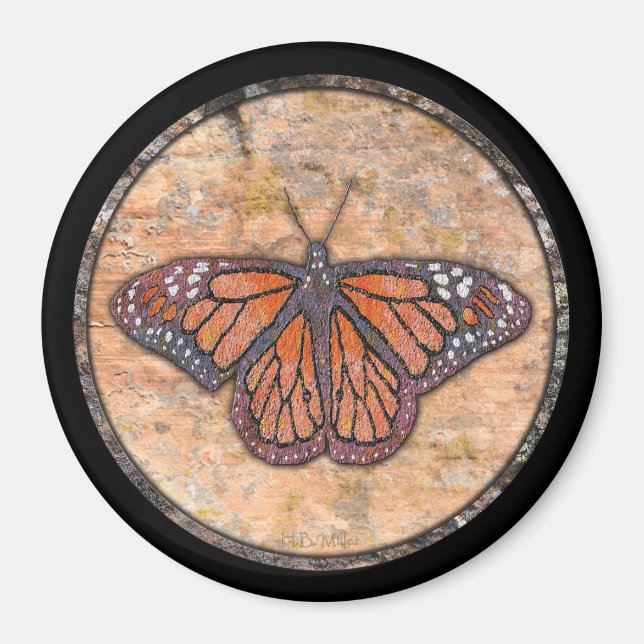Monarch Butterfly Talking Canyons, New Mexico Magnet (Front)