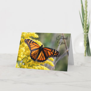 Monarch Butterfly Thank You Greeting Card