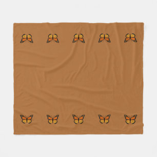 Monarch Butterfly Theme Fleece Blanket