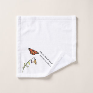 Monarch butterfly wash cloth