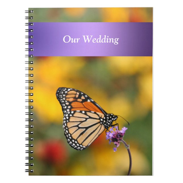 Monarch Butterfly Wedding Books (Front)