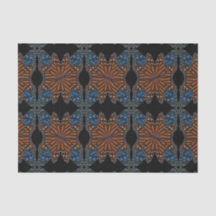 Monarch Butterfly Wing Orange And Blue Pattern  Tissue Paper