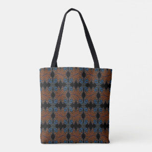 Monarch Butterfly Wing Orange And Blue Pattern  Tote Bag