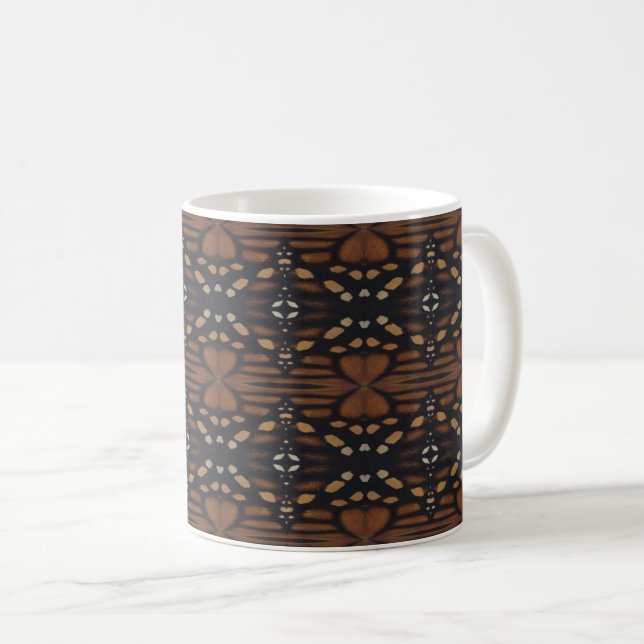Monarch Butterfly Wing Up Close Repeat Pattern  Coffee Mug (Front Right)