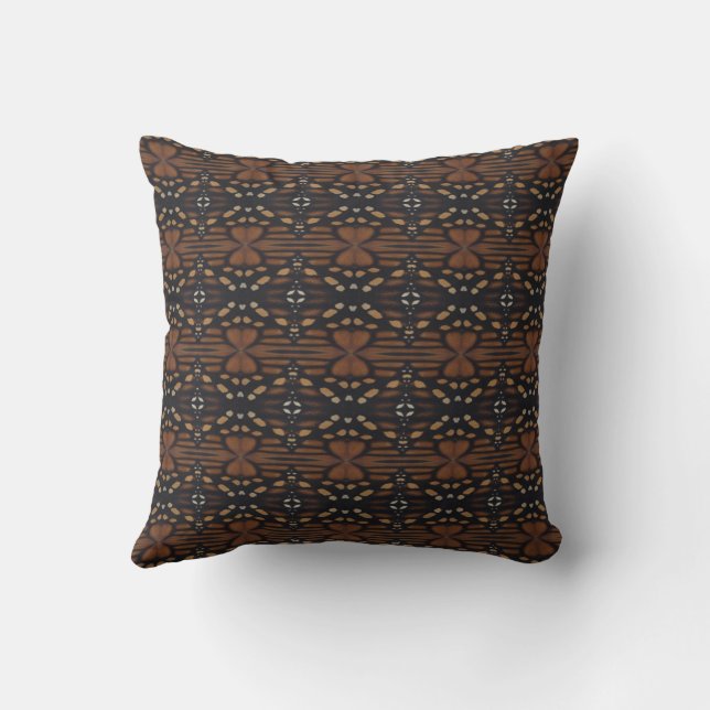 Monarch Butterfly Wing Up Close Repeat Pattern  Cushion (Back)