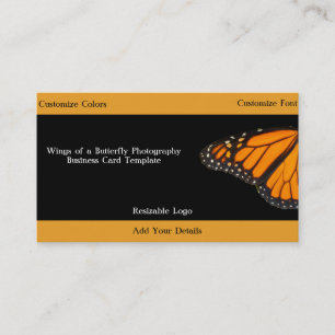 Monarch Butterfly Wings Business Card