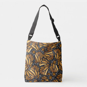 Monarch Butterfly Wings Pattern Crossbody Bag
