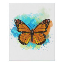 Monarch Butterfly with exploding colours 