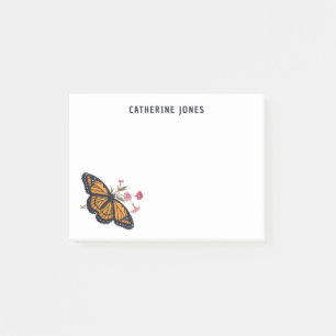 Monarch Butterfly With Name Personalised Notes