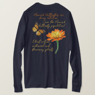Monarch butterfly, Zinnia flower, T-Shirt