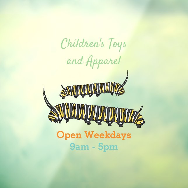 Monarch caterpillar cartoon illustration (Sheet 3)