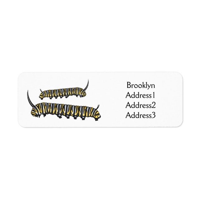 Monarch caterpillar cartoon illustration (Front)