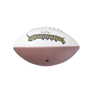Monarch caterpillar cartoon illustration football