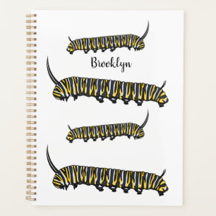 Monarch caterpillar cartoon illustration planner