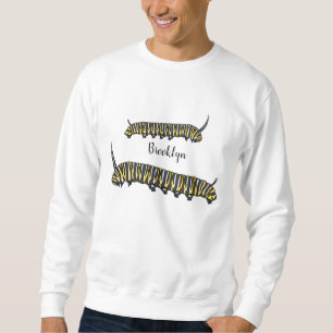 Monarch caterpillar cartoon illustration sweatshirt
